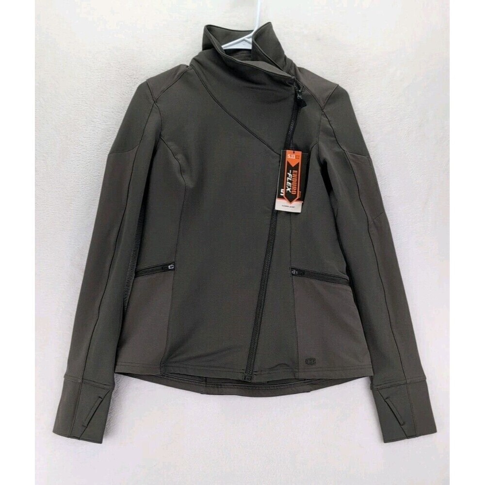 5.11 Tactical Eleanor Jacket Women's Sz XS Asymmetrical Zip Up Ranger Green